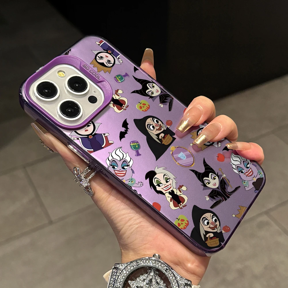 Enchanting Cartoon Princess Witch Villain Colorful Silver Phone Case Cover