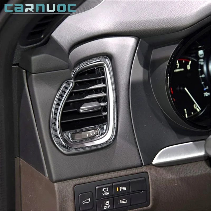 

Наклейки из углеродного волокна для Mazda CX-9 2016 2017 2018 2019 2020 2021 2022, приборная панель, боковое отверстие, аксессуары для интерьера автомобиля