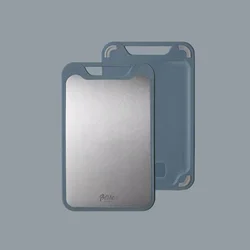 Dual-Purpose Stainless Steel and Plastic Cutting Board - L (Blue 304)