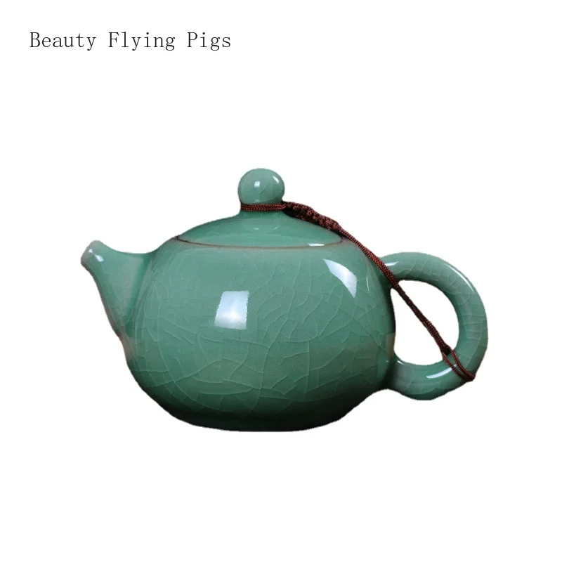 1 Pz 180Ml Ice Cracked Celadon Xishi Teiera Ge Forno Teiera In Ceramica Kung Fu Tea Set