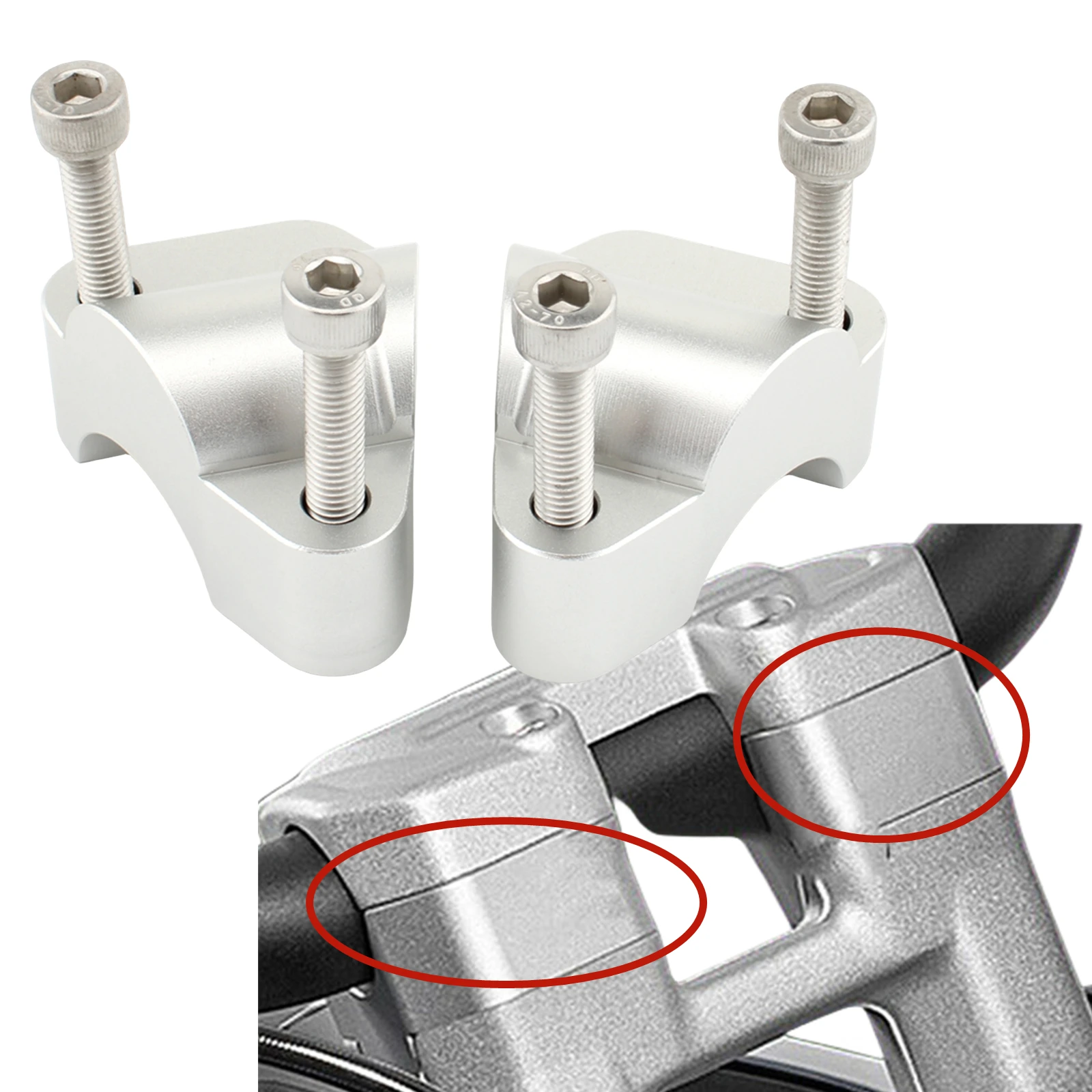 Motorcycle-Handlebar-Heightening-Handle-Bar-Riser-Clamp-Adapter-For ...