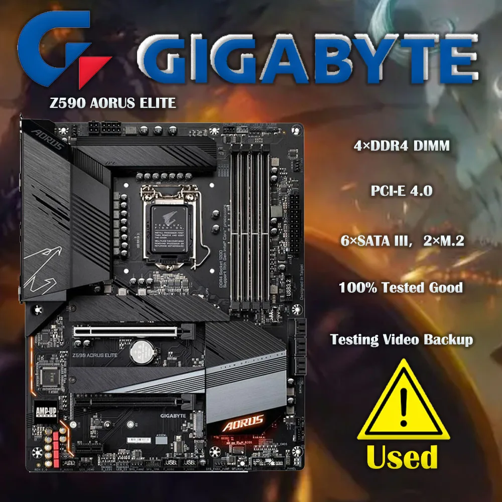 Gigabyte Z590 Aorus Elite Lga 1200 Con Scheda Madre Intel Z590 Atx Con Tripla M.2, Pcie 4.0, Usb 3.2 Gen2X2 Type-C