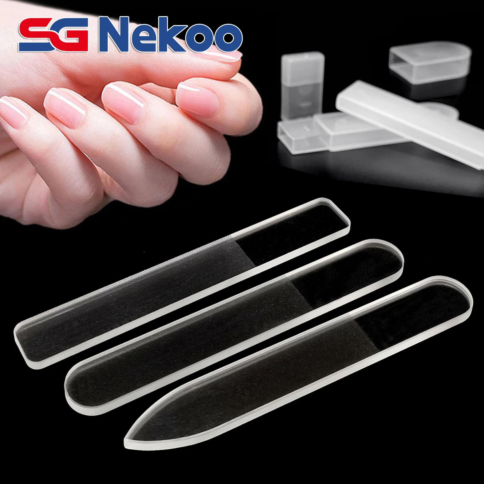 Professional Nano Glass Nail File And Buffer Polishing Strip Polisher