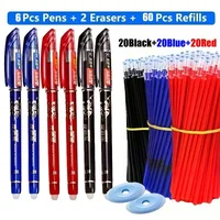 68pcs Erasable Gel Pens Blue/black/red Ink Ballpoint Pen Stationery Writing Supplies Office Student Writing Fine Writing Tools 1