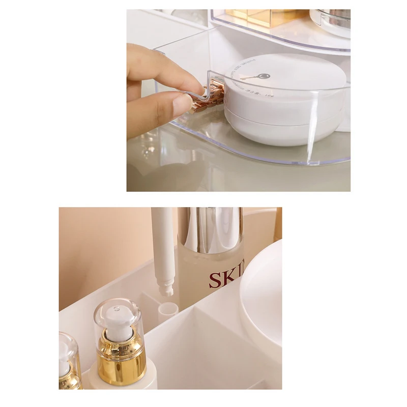 Large Capacity Plastic Cosmetic Storage Box Makeup Drawer Organizer Jewelry Nail Polish Desktop Sundries Pen Holder Container 5