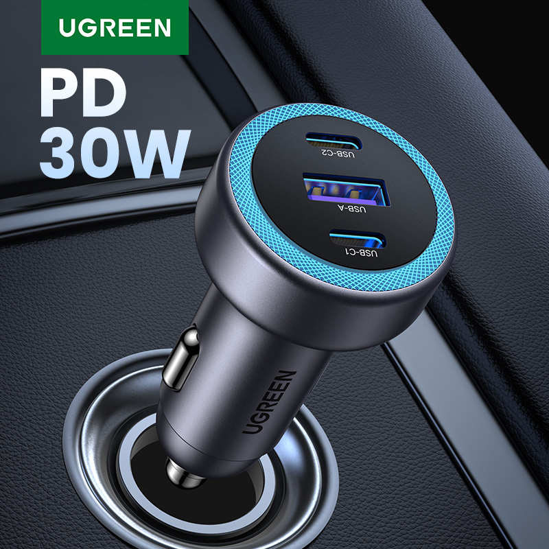 UGREEN Car Charger PD30W USB C Fast Charger for iPhone 16 15 Fast Charging for Mobile Phone USB C Car Charger