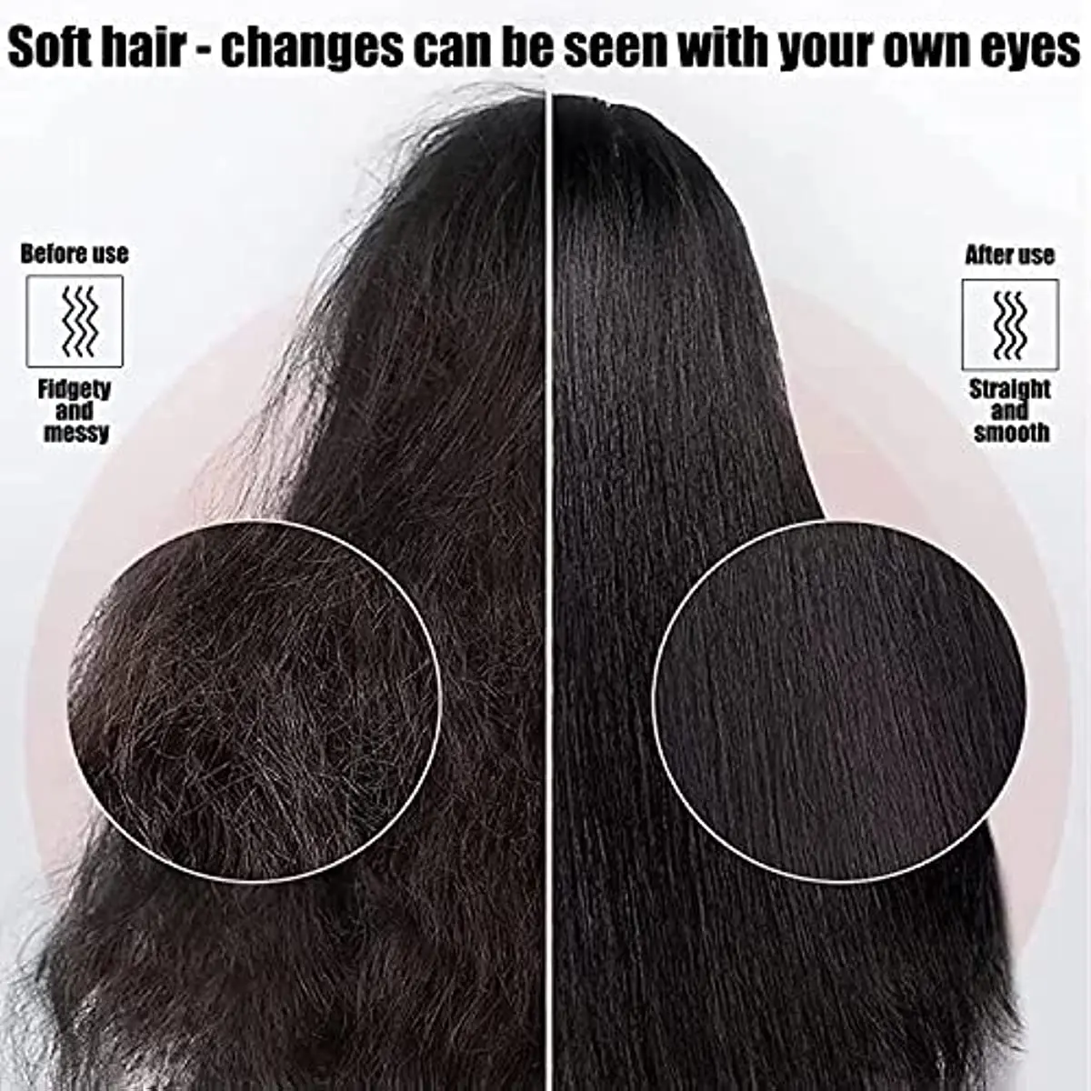 2 in 1 Hair Straightener Brush Curler Negative Ion Styling Comb