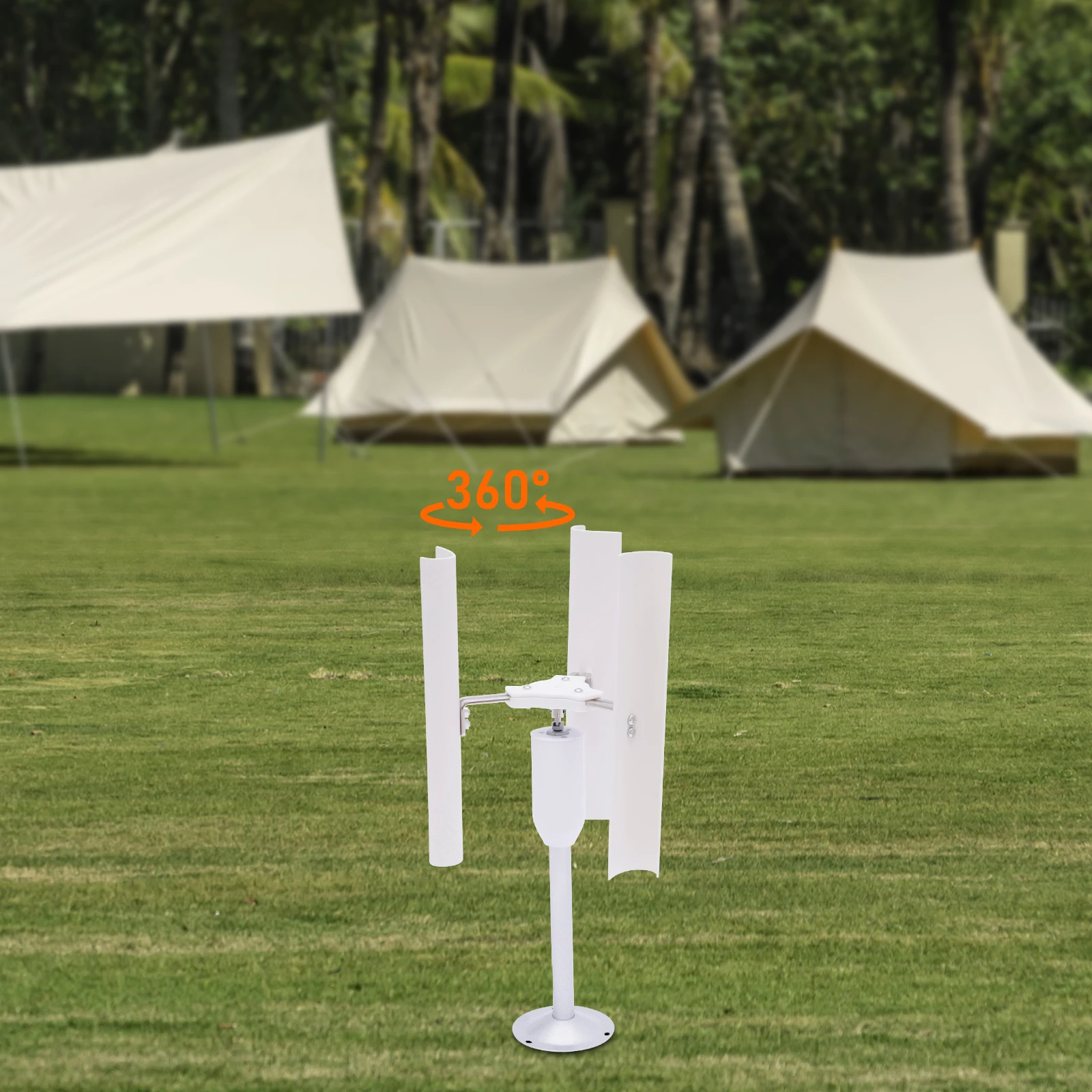 20W 12V Vertical Axis Wind Power Generator Wind Turbine 3-Phase Permanent Magnet Motor 9.84ft/s Start Wind Speed for DIY Power