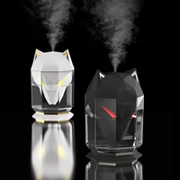 Portable and Color-Changing LED Light Wolf Air Humidifier for Ultimate Relaxation! High-Efficiency 600ML USB Diffuser with Essen 2