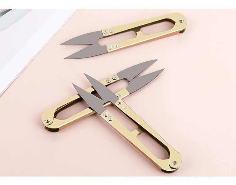 Description Picture 5 of item5/10/12pcs Yarn Shears Cutting Sewing Scissors Shears Cross Stitch Scissors Embroidery Scissor U Thread Scissors for Fabric DIY