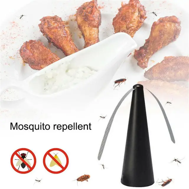 Fly Repeller Usb Töltés Többfunkciós Automatikus Elektronikus Kártevőirtó Ventilátor Penge Szúnyogok Légyhibák Taszító Élelmiszervédő - Image 3