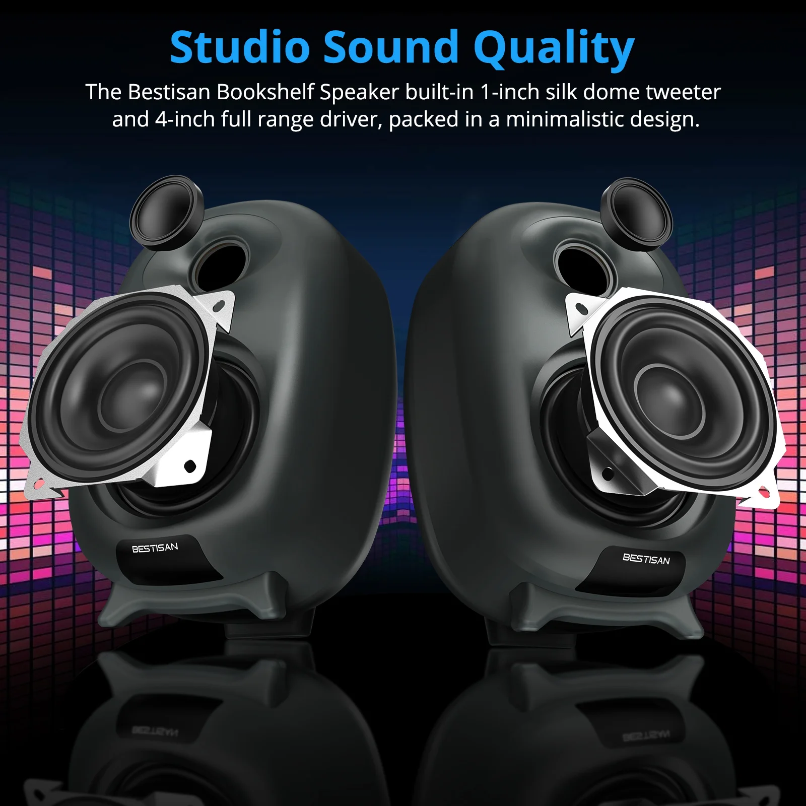 50W Bookshelf Active Bluetooth Speaker Home Theatre Sound System TV Computer Speaker Bass Effect OPT RCA For PC TV