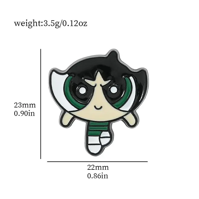 Powerpuff Girls Anime Lapel Pin Badges on Backpack Metal Enamel Brooch  Cartoon Jewelry Clothing Accessories Gift for Kids Decor - AliExpress