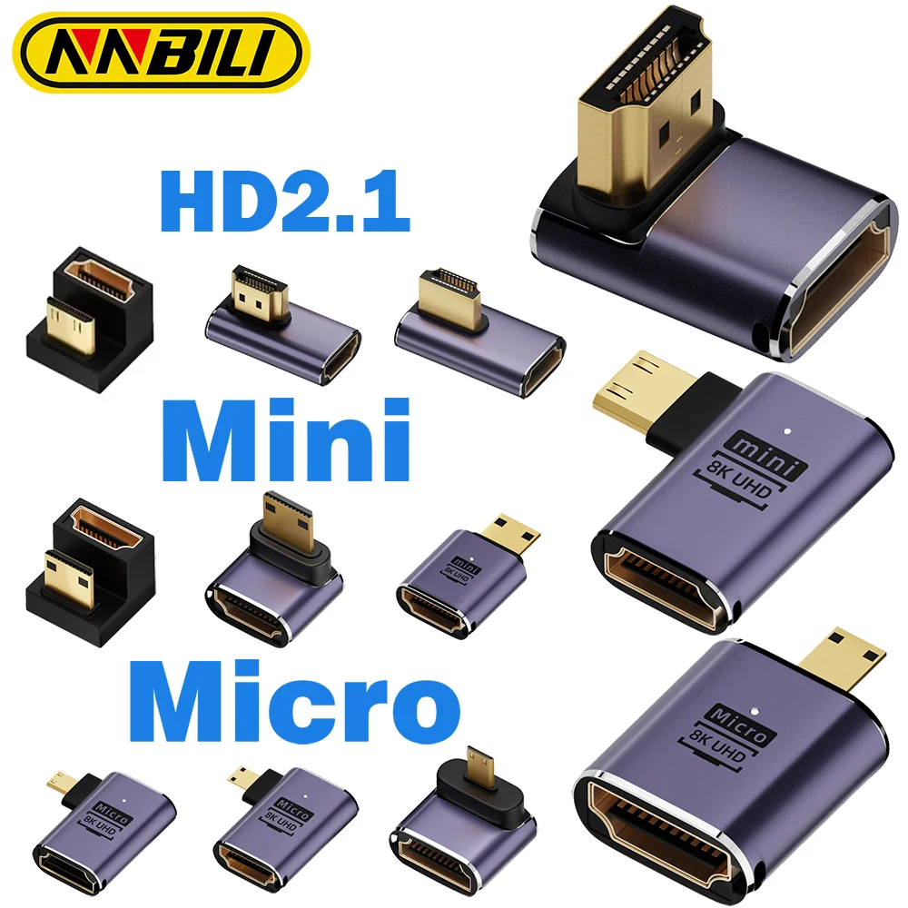 Ultra High-Speed 8K/4K HDMI 2.1 Adapter - Mini/Micro HDMI to HDMI Converter