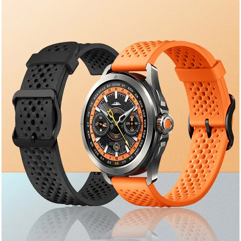 Breathable Soft Silicone Waterproof Sport Watch Strap