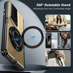 Matte Solid Color Shockproof Phone Case with Holder and Hard Shell Protection for Honor V2 RSR (Gold)