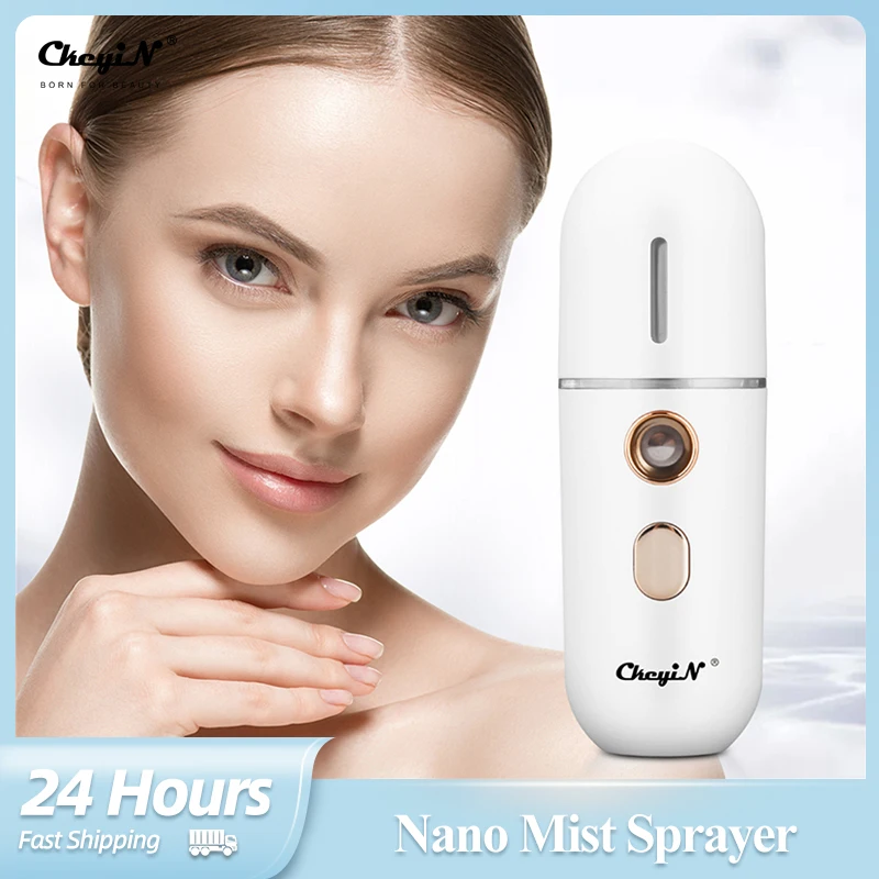 

Ckeyin 12ml Mini Nano Mister USB Зарядное тело Пар для лица увлажнитель лица Инструмент для ухода за кожей увлажнитель Нано распылитель