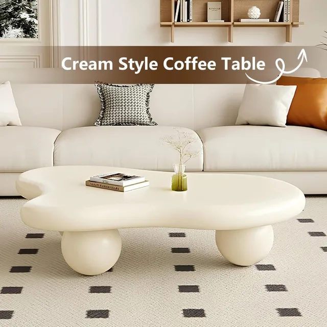 2386-6f5bf4.jpg Modern CloudShape Coffee Table – Cream White Irregular Design for Living Rooms