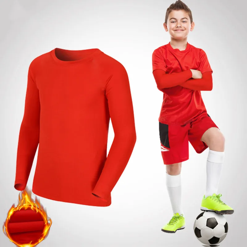 Kids Children Boy Girl Men Women Running Long T Shirt Fitness Sport Basketball Football Gym Sportswear Thermal Soccer Clothes H9