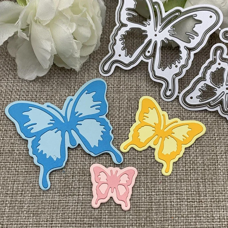 Metall-Stanzformen mit blühenden Schmetterlingen für DIY-Scrapbooking, dekorative Handarbeit, Stanzschablonenform