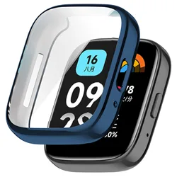 Soft Silicone All - Around Protective Case for Redmi Watch 3 Lite (Minight blue)