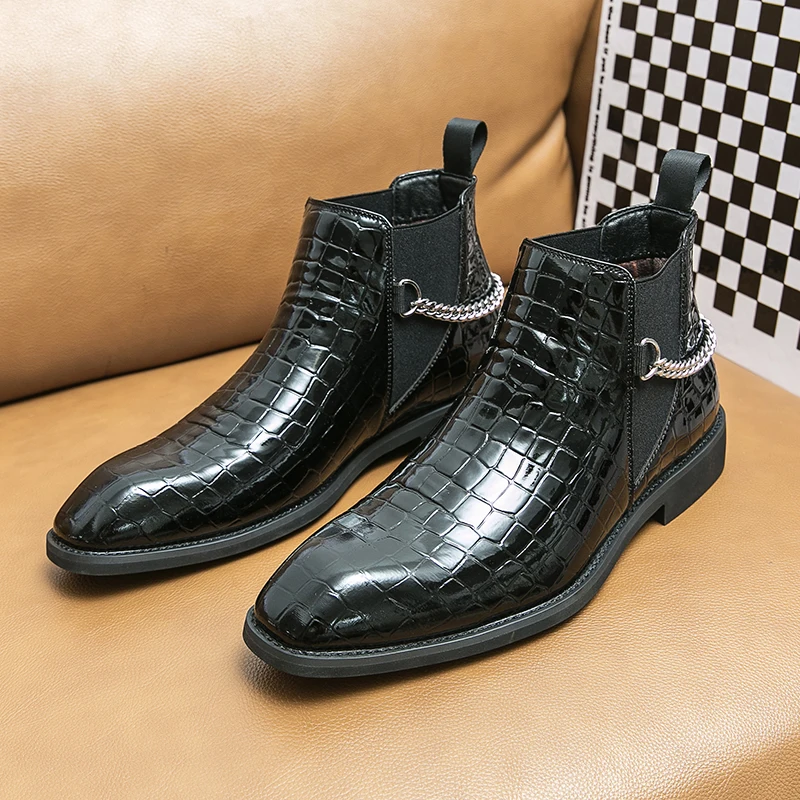 Vendita Calda Scarpa Casual Per Uomo Stivali Da Lavoro Di Alta Qualità Moda Uomo Stivali Chelsea Uomo Popolare Stivali Da Cowboy Da Uomo