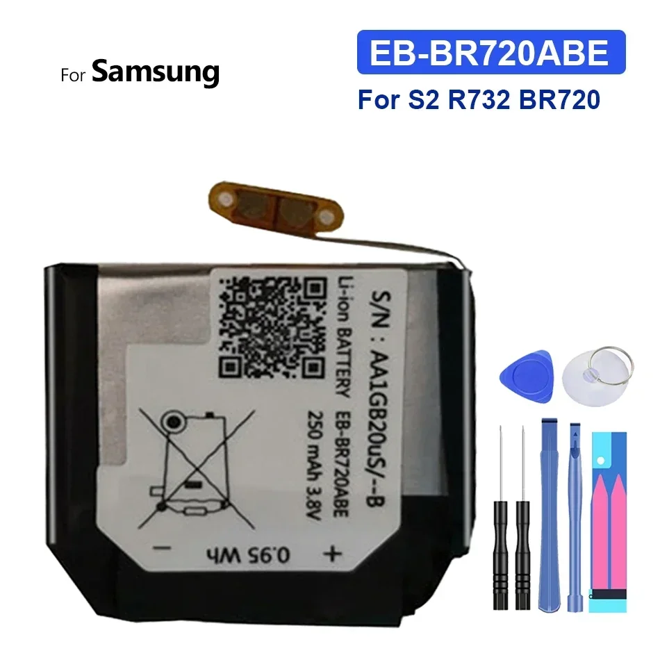 Batteria 250Mah, Eb-Br720Abe Per Samsung Gear S2 Classic, R720, R732 Batteria + Tools