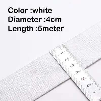 5Meters Sewing Elastic Band Heavy Stretch High Elasticity Knit Elastic Band for Sewing Waistband Elastic White black 10-60MM - Image 19