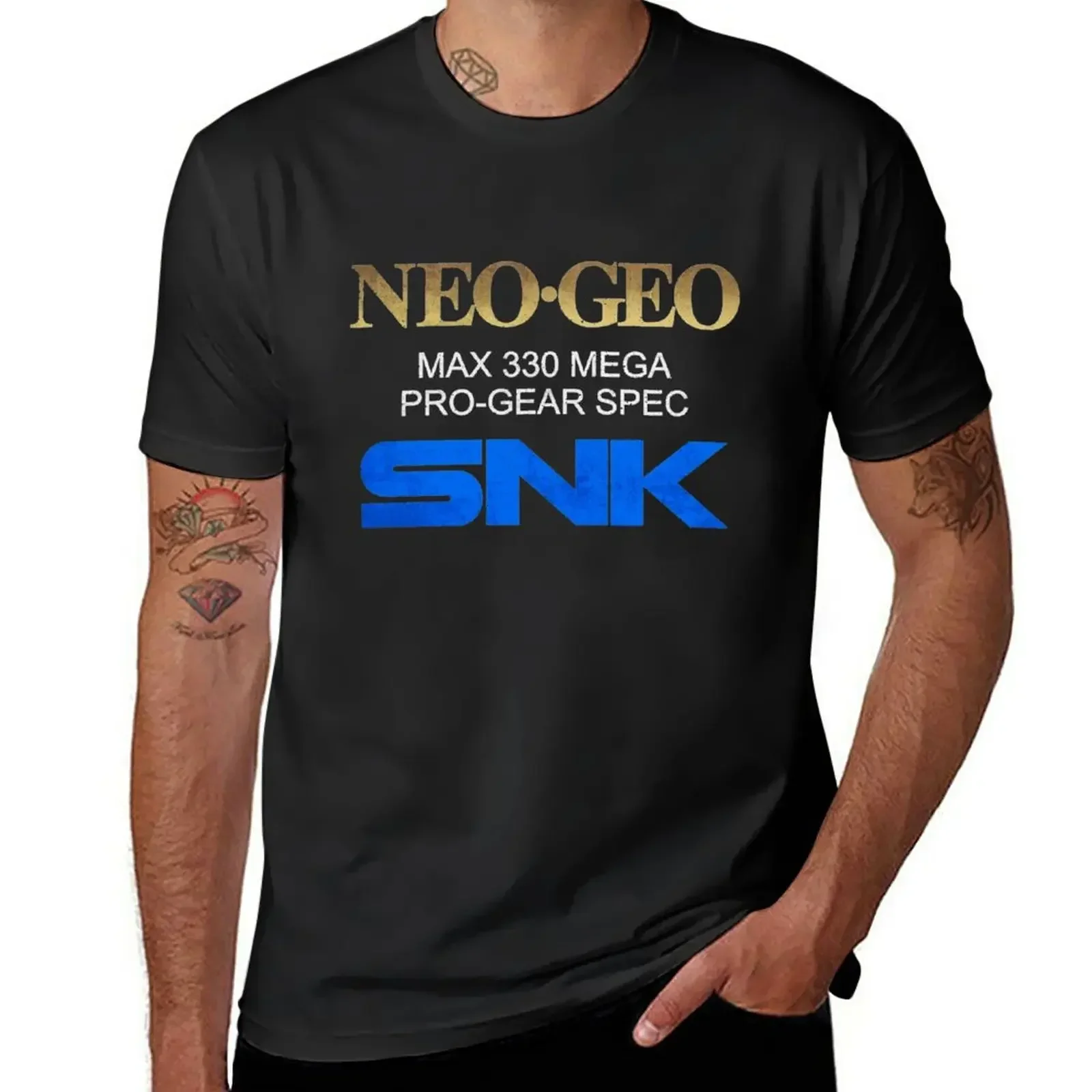 Neo Geo Pro Gear Spec Gold Retro Design T-Shirt Asciugatura Rapida Summer Top Blanks T-Shirt Per Uomo