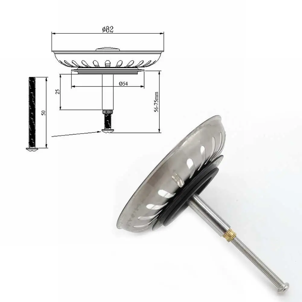 Kitchen Sink Strainer 1pcs Replacements Waste Drainer Plug For Blanco Washbasin Drain Filter Bathroom Kitchen