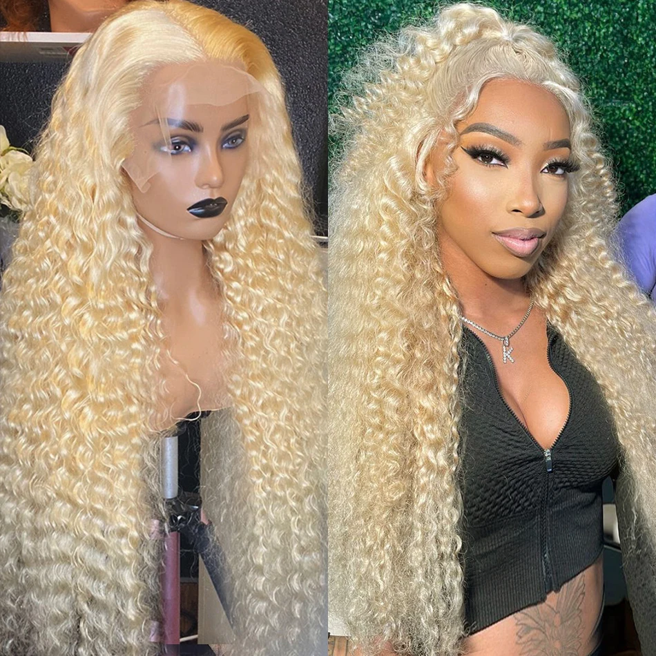 

Wiggogo 613 Blonde Lace Front Wig 13X6 Hd Lace Frontal Wig Glueless Wig Deep Wave Wigs 13X4 Curly Lace Front Human Hair Wig