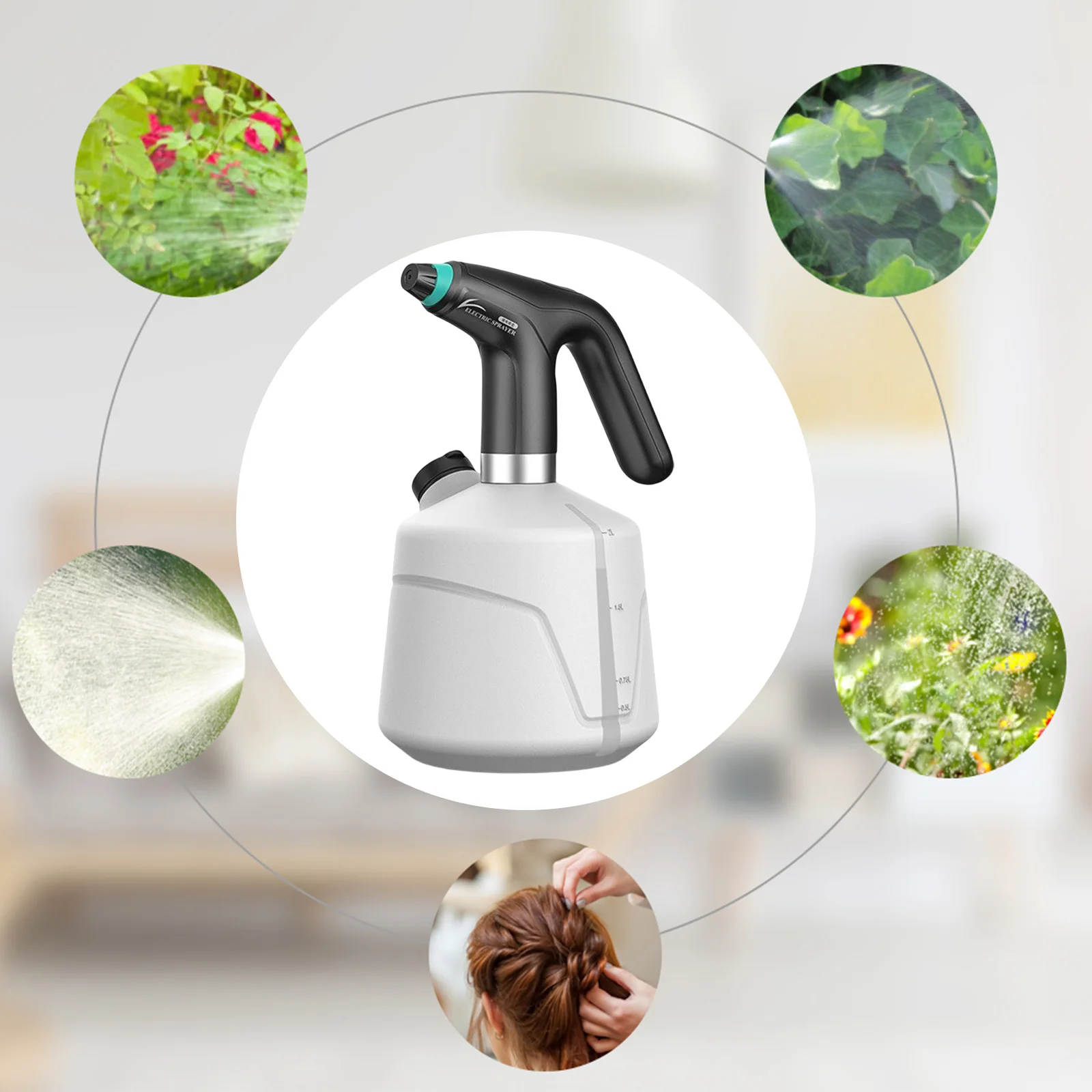 Electric Automatic Sprinkling Sprayers USB Charging Home Sanitizing Sprayer Adjustable Nozzle 1/1.5/2L Gardening Tools