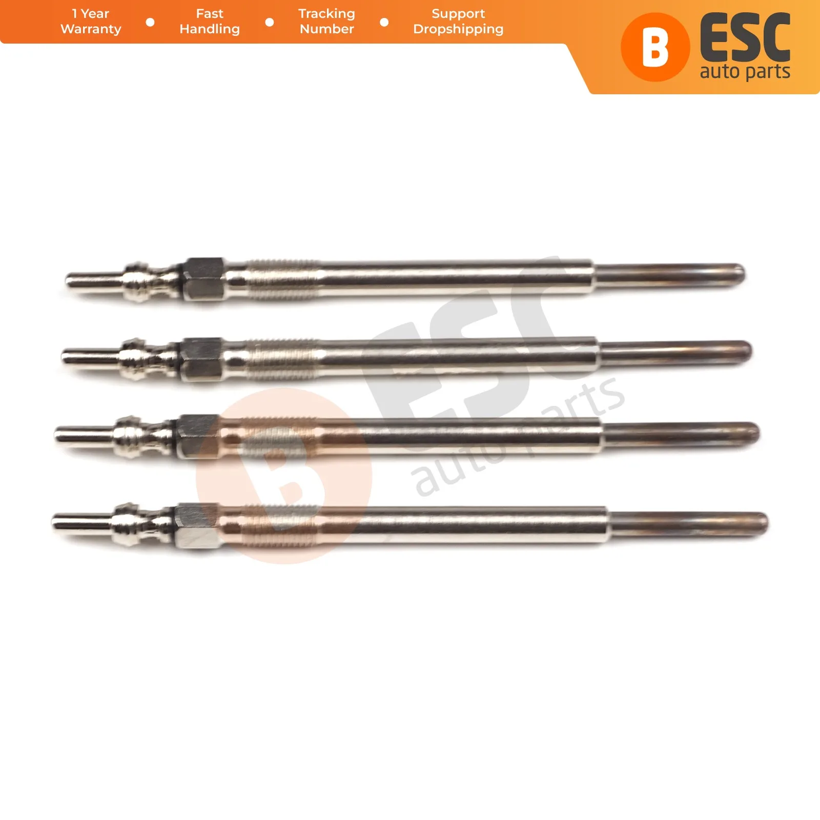 

ESC Auto Parts EGP2-1 4 Pcs Heater Glow Plugs 1447128, GX4127, 596078 for Citroen Toyota Ford Peugeot Mazda Volvo Suzuki Mini