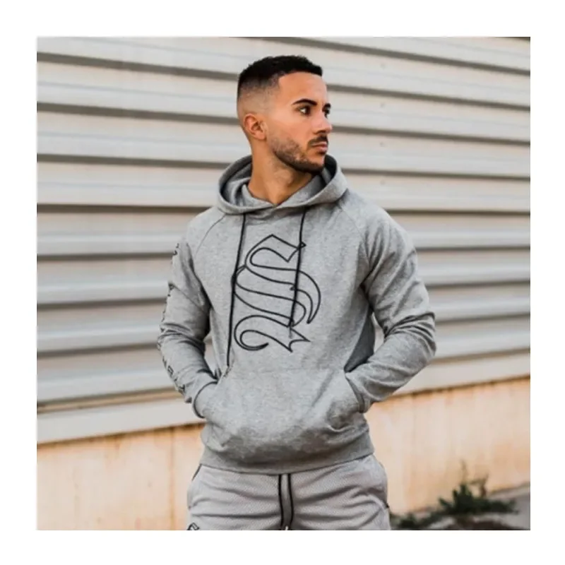 New Autumn Men's Sport Sweatshirt Hooded For Running Training Elastic Slims Smooths Your Sillouette Long Sleeve