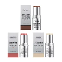 Collagen Multi Blush Stick Silky High Pigment Plumping Moisturing Waterproof Jelly Tint Lightweight Matte Hydrating Blush Makeup 2