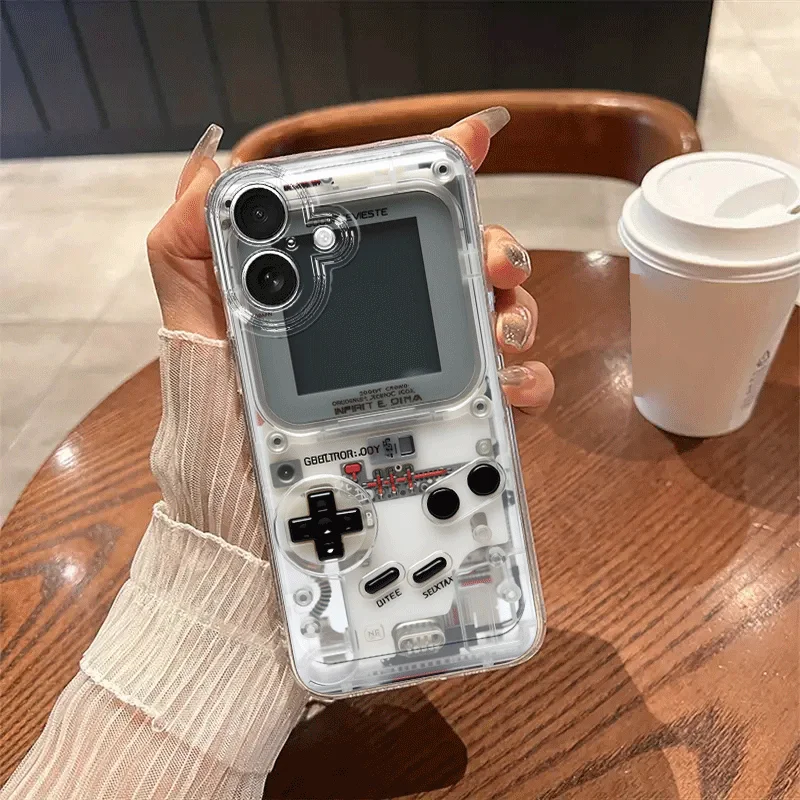 Vintage Game Console Clear Phone Case - Stylish Retro Design