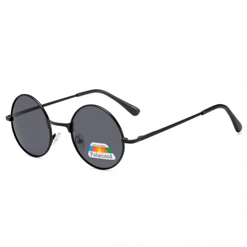 

Солнцезащитные очки для вождения UV400 для мужчин и женщин, винтажные дорожные Поляризационные солнечные аксессуары в круглой металлической оправе, в стиле ретро, для кемпинга