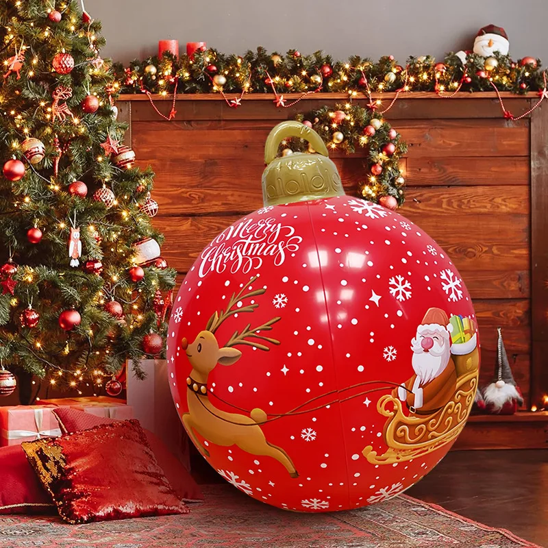 Outdoor Christmas Inflatable Decorated Ball - 24 Inch (60cm) PVC Giant Ball For Yard, Garden, Porch Decoration - View #10