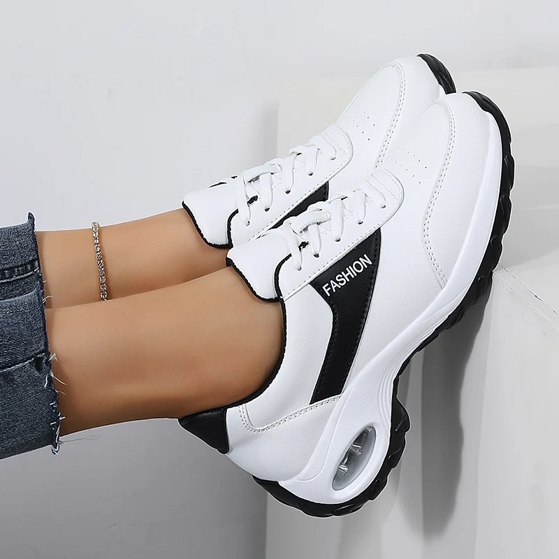 Hot Selling Women's Thick Sole Casual Sneakers Women Fashion Vulcanized Shoes Designer Trainers Platform Lace Up Walking Shoes 4 Hot Selling Women's Thick Sole Casual Sneakers Women Fashion Vulcanized Shoes Designer Trainers Platform Lace Up Walking Shoes 4