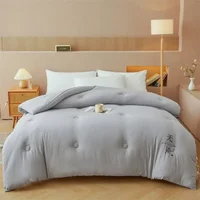 Couette en fibre de soja et coton brut, simple ou double, épaisse, pour dortoir étudiant, toutes saisons (hiver, printemps, automne, été) 2
