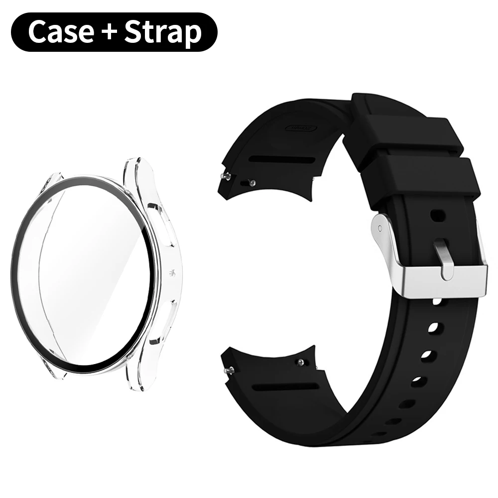 Elegant Protective Case and Band with Screen Protector for Samsung Galaxy Watch Series – Premium PC Hard Cover and Durable Strap