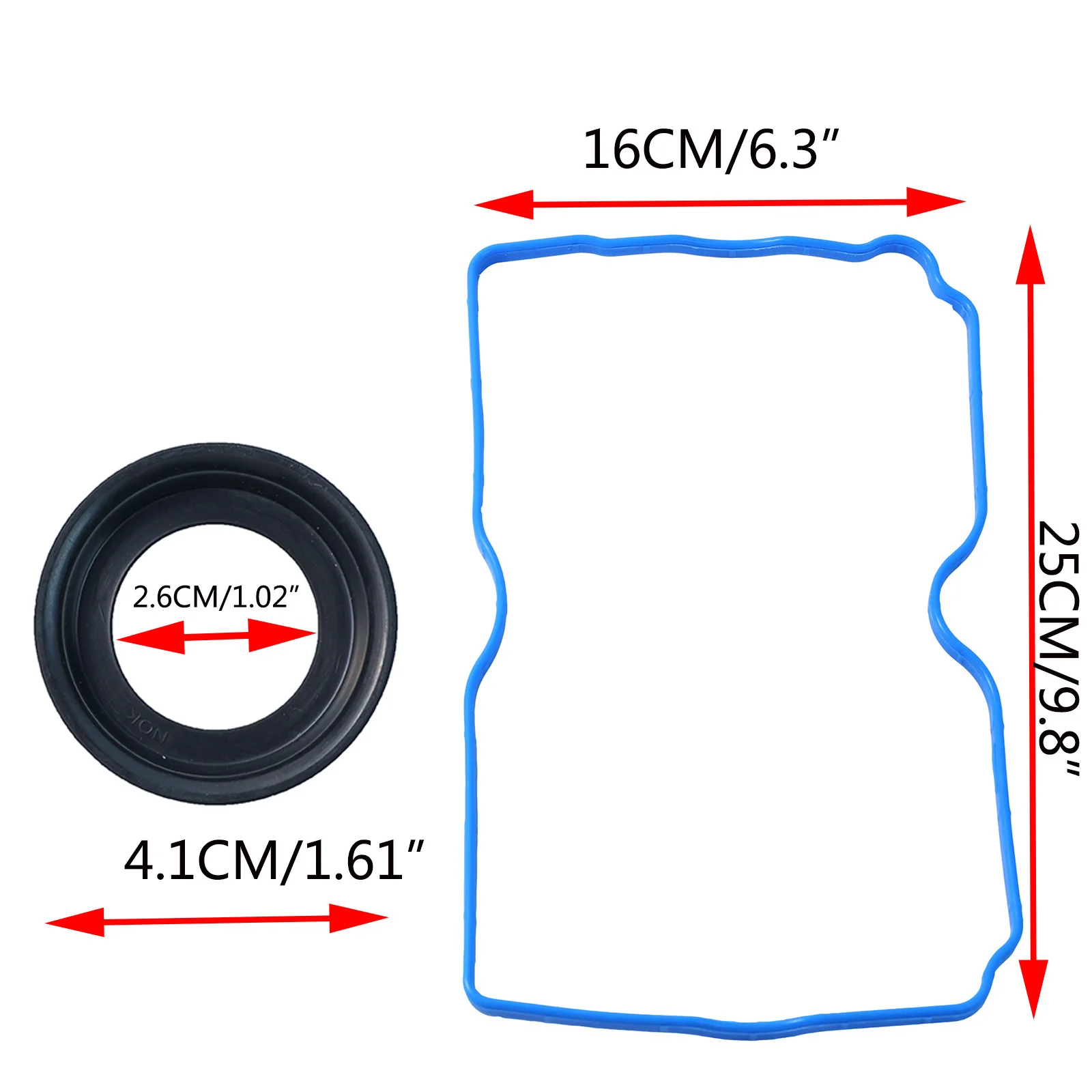 Exhaust gasket Rubber o ring gaskets For Subaru Legacy Impreza Forester Outback 2.5L 4-Door DOHC H4 2006-12 replacement auto engine valve cover gasket set VS50780R