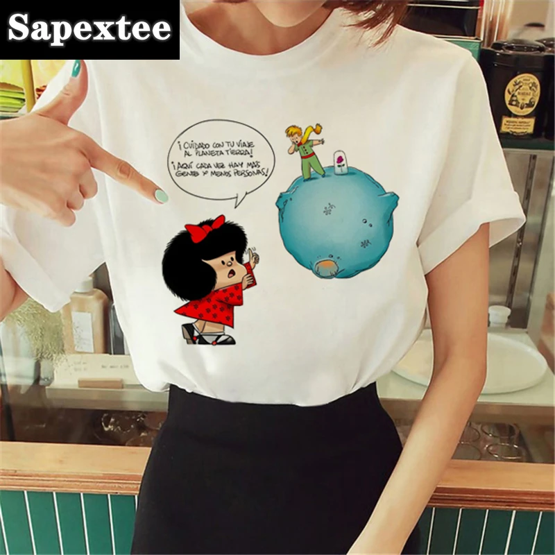 Hot Spring Summer Little Prince Graphic Women's T-Shirt Little Prince Graphic Tees Vouge Shirts For women O-Neck Short Sleeve 2