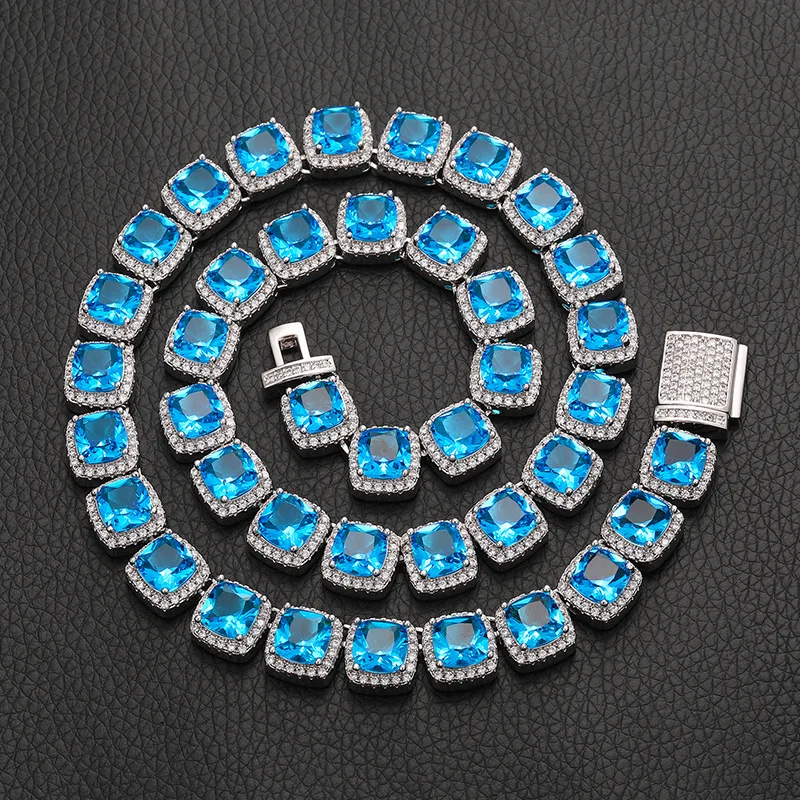 

Necklace8*8Princess Color Zircon Chain Fashion Necklace