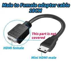 Ultra - High Definition Mini HDMI Adapter Cable for Tablets, Camcorders, Laptops, and DSLRs (Male to female 18CM)