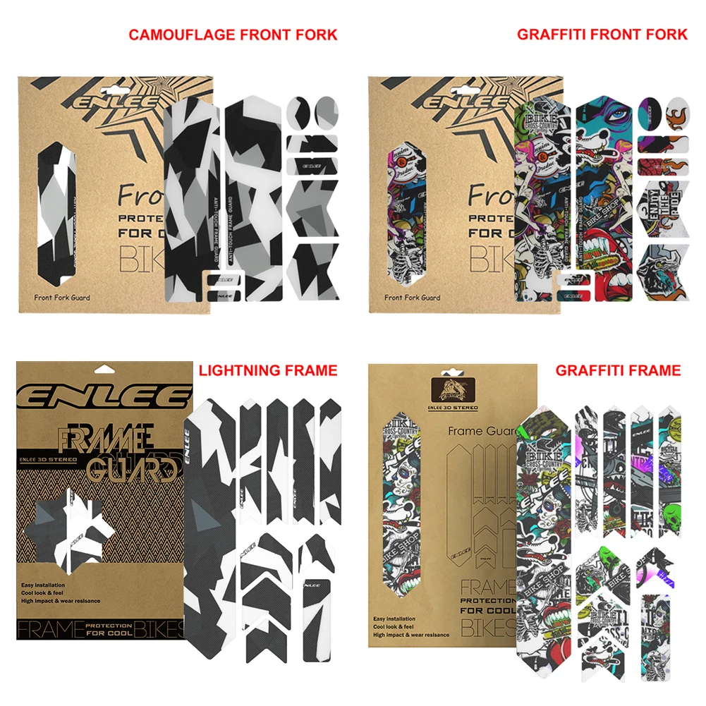 3D MTB Bike Frame Protector Scratch-Resistant Removeable Sticker Road Bicycle Paster Guard Cover Bicycle Front Fork Sticker