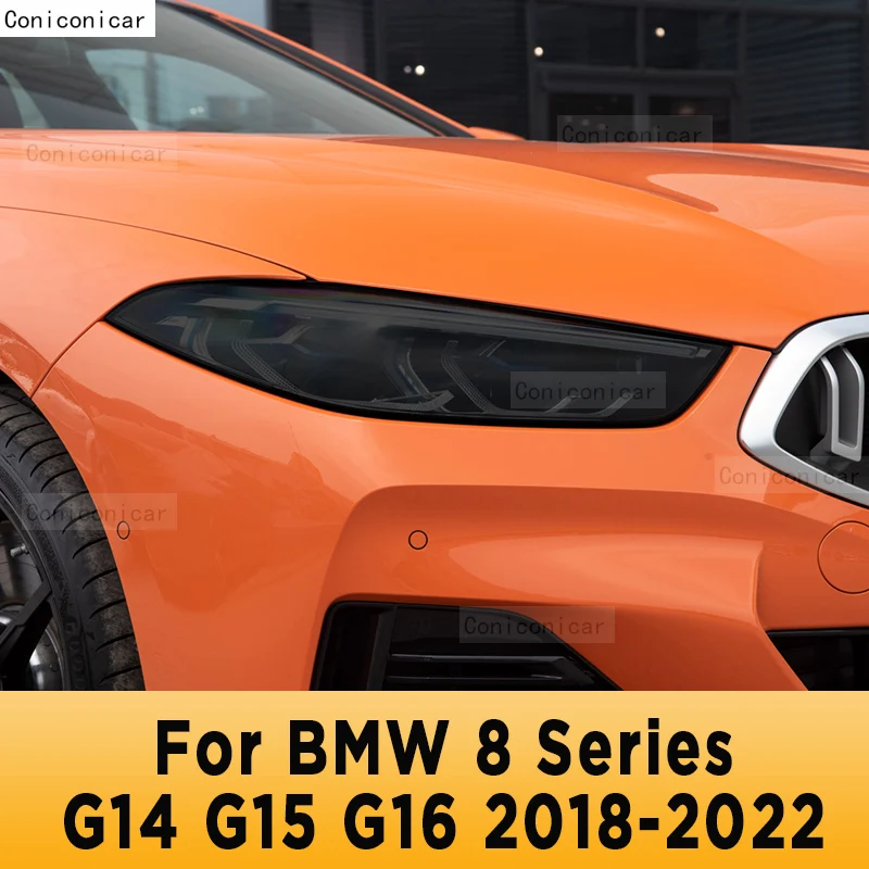 

Для BMW 8 серии G14 G15 G16 2018-2022 Автомобильная внешняя фара Защита от царапин передняя лампа ТИНТ фотолампа аксессуары для крышки