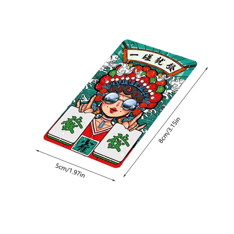 Mahjong Travel Set 146pcs/set Mahjong Playing Cards Thicken Large Print Handheld Poker Waterproof Chinese Mah Jongg American 6