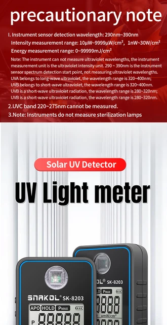 Tester UV Professionale - Misuratore Raggi UVB Portatile Per Lampade E Luci - Foto 11