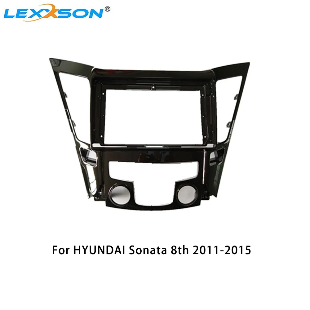 

9-дюймовая Автомобильная панель для HYUNDAI Sonata 8 2011-2015, монтажная панель, двойной разъем, автомобильный комплект для отделки рамы DVD